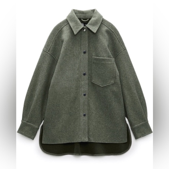 Zara Soft Overshirt Shacket Shirt - Picture 2 of 3